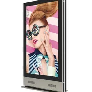 DS65iM Tótem de Señalización Digital para Centros Comerciales con Duales Pantallas 4K y Iluminación LED